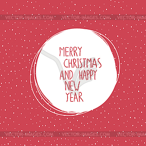 Merry Christmas Greeting Card - vector clip art