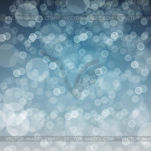 Falling Snow. Merry Christmas Defocused Background - vector image