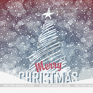 Falling Snow. Christmas Background with Christmas - vector clipart