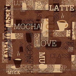 Coffee Seamless Background - vector image