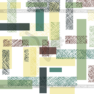 Retro Rectangles Seamless Pattern - vector clipart