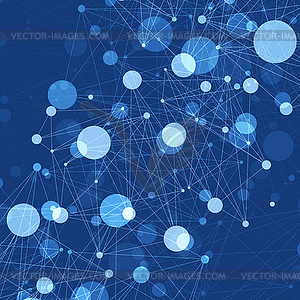 Abstract Blue Communications Concept Background - vector clipart