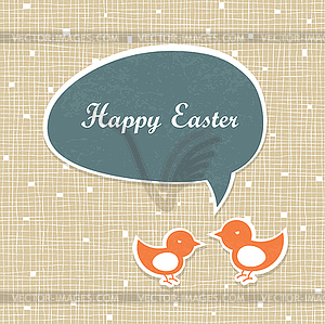 Easter Retro Card Design - vector image
