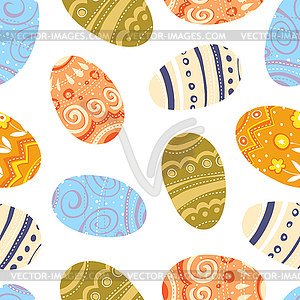 Easter eggs Seamless Pattern - vector clip art