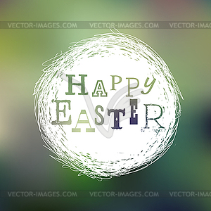 Happy Easter Greeting Card - vector clipart