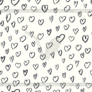 Seamless Hearts Pattern - vector image