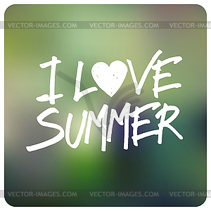 Love Summer Card Design - vector clipart