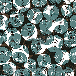 Seamless pattern (balls doodles) - vector clip art