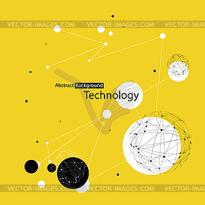 Abstract Technology Yellow Background - vector EPS clipart