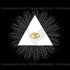 All Seeing Eye on Black - vector clipart / vector image