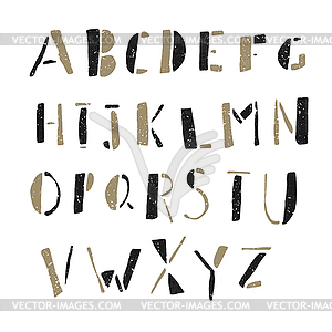 Hand-drawn Doodles Alphabet - vector EPS clipart