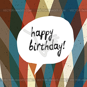 Happy Birthday Card - stock vector clipart