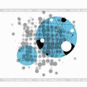 Science Abstract Background with Blurred Dots - vector image