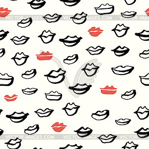 Seamless Lips Pattern - vector EPS clipart