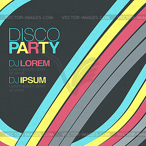 Retro disco flyer template - vector image