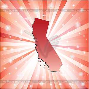 Red California - vector clipart