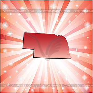 Red Nebraska - vector image