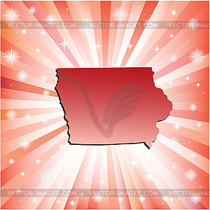 Red Iowa - vector clip art