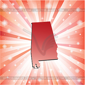 Red Alabama - vector clip art