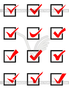 Check mark icons - vector clipart