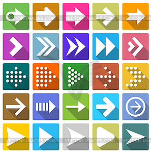 25 arrow icon set - vector clipart