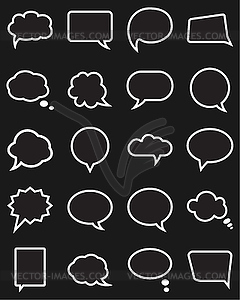 Speech bubble collection - vector clipart