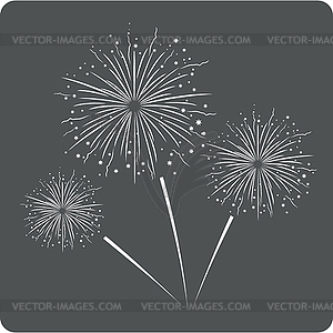 Fireworks sign icon - vector clipart