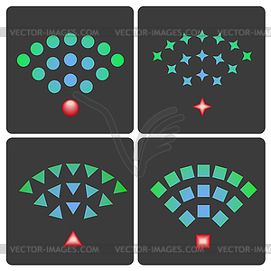 Set of wireless and wifi icons - vector image