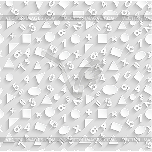 Seamless 3d of geometric shapes and figures - vector clip art