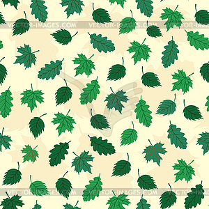 Бесшовные узор с листьями - изображение в векторном формате