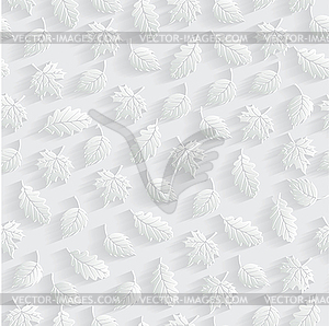 Leaves 3d Seamless Pattern Background - vector clipart