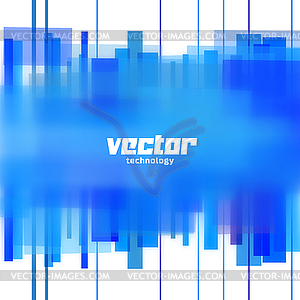 Background with blue blurred lines - vector clip art