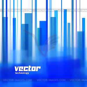 Background with blue blurred lines - vector clip art