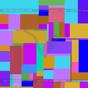 Flat colorful pattern with chaotic rectangles - vector clipart