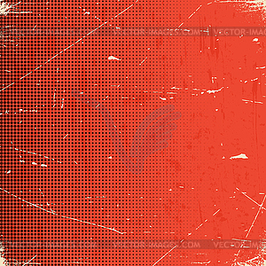 Old scratched card with halftone gradient - vector image