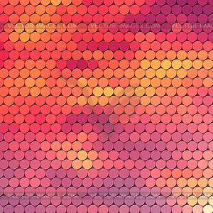Sundown themed background with circular grid - vector image