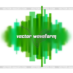 Blurred waveform made of lines - vector image