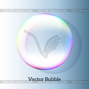 Transparent soap bubble - color vector clipart