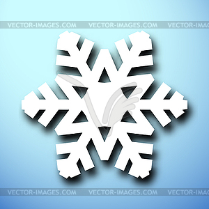 Cut out christmas snowflake - vector clipart