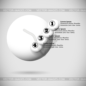 Infographics with group of flying balls - vector clipart / vector image