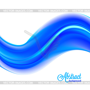 Abstract blurred blue flow background - vector image
