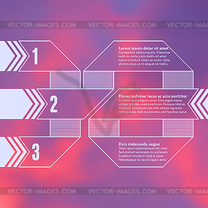 Номерные бизнес инфографики с размытым фоном - изображение векторного клипарта