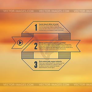 Номерные бизнес инфографики с размытым фоном - векторный клипарт EPS