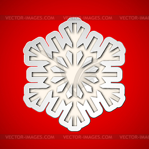 Cut out christmas snowflake - vector clipart