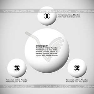 Infographics with group of flying balls - royalty-free vector clipart