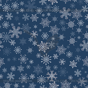 Black seamless Christmas pattern with different - vector clipart