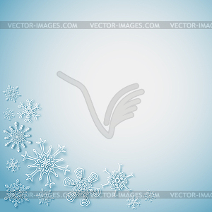 Snowflakes in corners - vector image