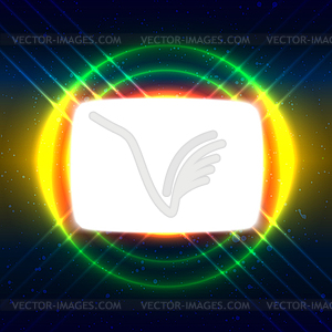 Shiny screen on crossed wires - vector clipart