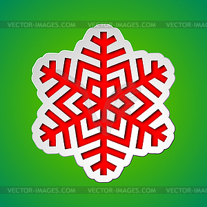 Cut out christmas snowflake - vector clip art