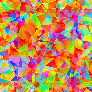 Colorful pattern with chaotic triangles - vector image